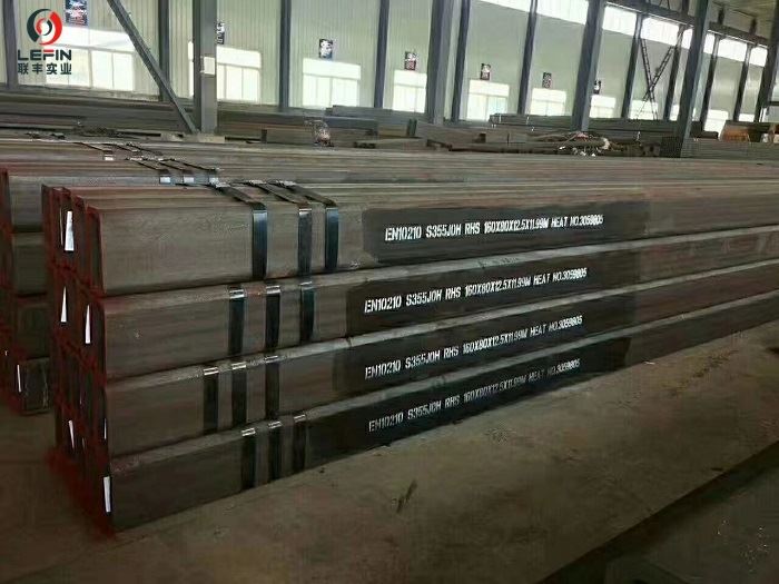 UAE Dubai EN10210 Hot Finished Steel Structural Hollow Section Square and Rectangular Tube 355J0H S355J2H S355NH